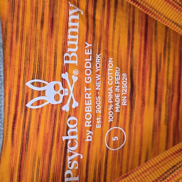 Psycho Bunny orange t-shirt - Picture 3 of 4